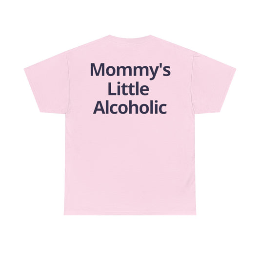 'Mommy's Little Alcoholic' Heavy Cotton Tee - Pink