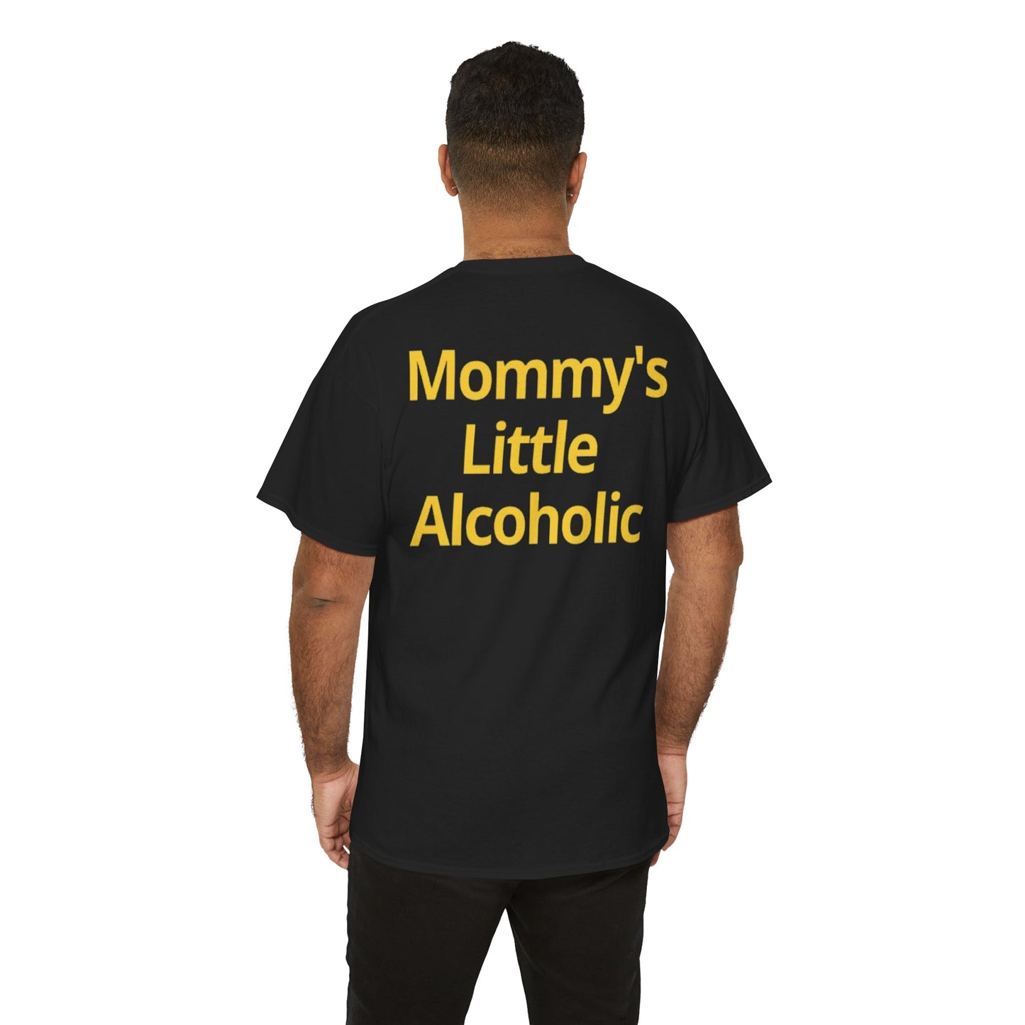 'Mommy's Little Alcoholic' Heavy Cotton Tee - Black