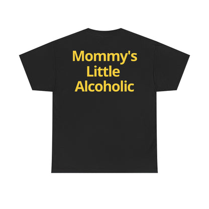 'Mommy's Little Alcoholic' Heavy Cotton Tee - Black