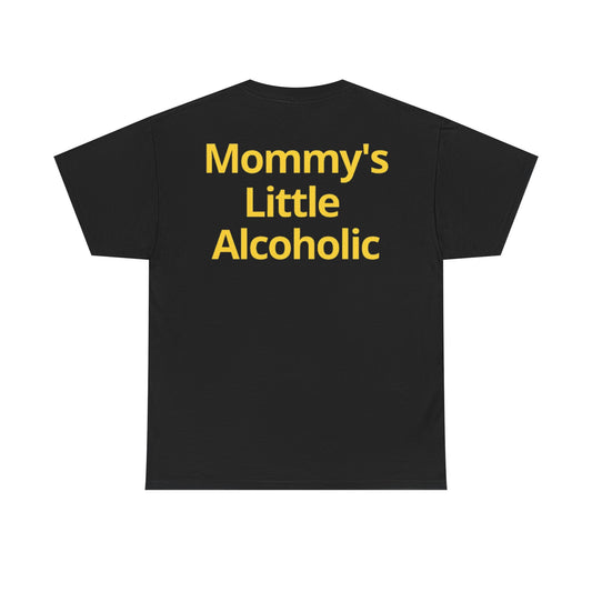 'Mommy's Little Alcoholic' Heavy Cotton Tee - Black