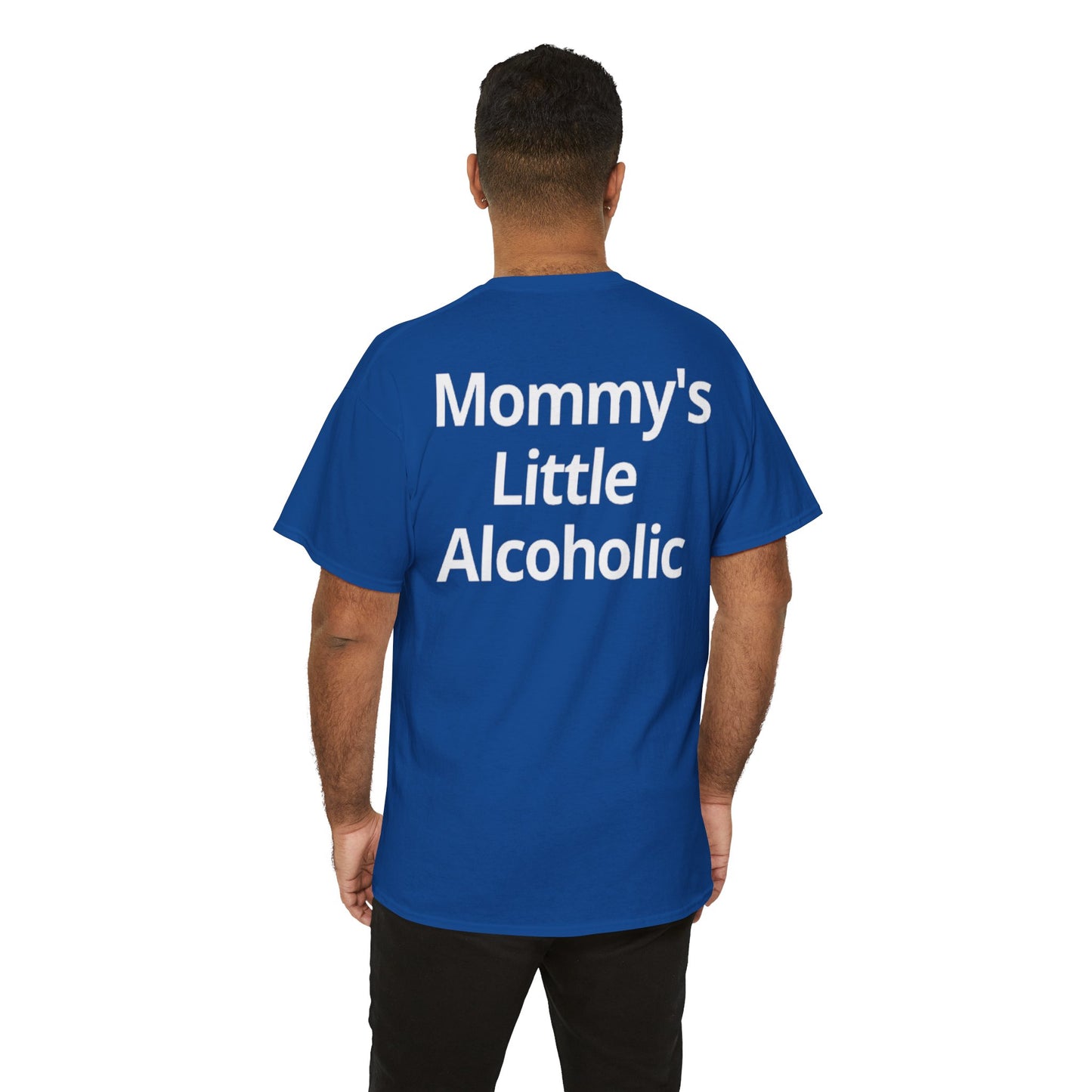 'Mommy's Little Alcoholic' Heavy Cotton Tee - Blue